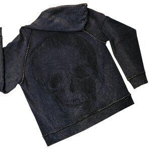 Skull Maximus Men's Vintage Black Hoodie